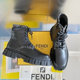 Топовая версия： ботинки Fendi Новая модель Force с шнурками, тол