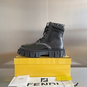 Топовая версия： ботинки Fendi Новая модель Force с шнурками, тол