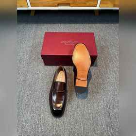 Ferragamo мужские кожаные туфли, верх из импортной кожи, подкладк