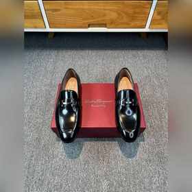 Ferragamo мужские кожаные туфли, верх из импортной кожи с открыты