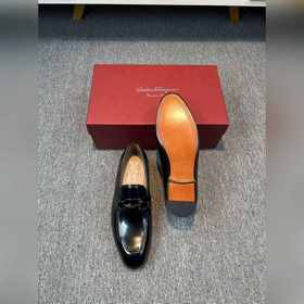 Ferragamo мужские кожаные туфли, верх из импортной кожи с открыты