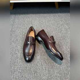 Ferragamo мужские кожаные туфли, верх из импортной кожи, подкладк