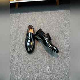 Ferragamo мужские кожаные туфли, верх из импортной кожи с открыты
