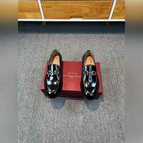 Ferragamo мужские кожаные туфли, верх из импортной кожи, подкладк