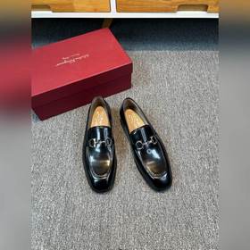 Ferragamo мужские кожаные туфли, верх из импортной кожи, подкладк