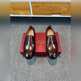 Ferragamo мужские кожаные туфли, верх из импортной кожи, подкладк
