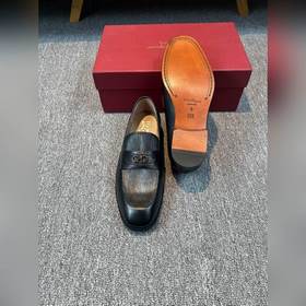Ferragamo мужские кожаные туфли, верх из импортной кожи, подкладк
