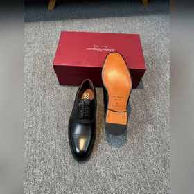 Ferragamo мужские кожаные туфли, верх из импортной кожи, подкладк