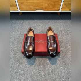 Ferragamo мужские кожаные туфли, верх из импортной кожи, подкладк