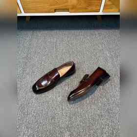Ferragamo мужские кожаные туфли, верх из импортной кожи, подкладк