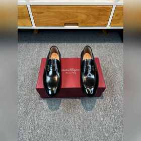 Ferragamo мужские кожаные туфли, верх из импортной кожи с открыты