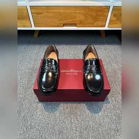 Ferragamo мужские кожаные туфли, верх из импортной кожи с открыты