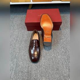 Ferragamo мужские кожаные туфли, верх из импортной кожи, подкладк