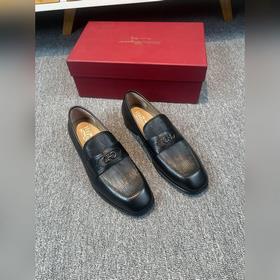 Ferragamo мужские кожаные туфли, верх из импортной кожи, подкладк