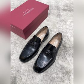 Ferragamo мужские кожаные туфли, верх из импортной кожи, открытый