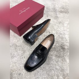 Ferragamo мужские кожаные туфли, верх из импортной кожи, открытый