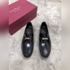 Ferragamo мужские кожаные туфли, верх из импортной кожи, открытый