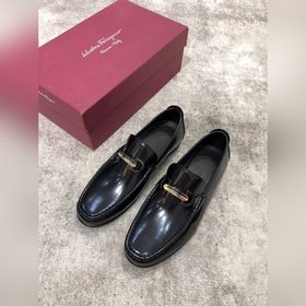Ferragamo мужские кожаные туфли, верх из импортной кожи, открытый