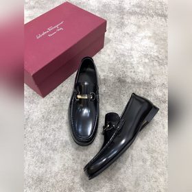 Ferragamo мужские кожаные туфли, верх из импортной кожи, открытый