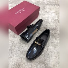 Ferragamo мужские кожаные туфли, верх из импортной кожи, открытый