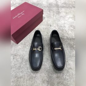 Ferragamo мужские кожаные туфли, верх из импортной кожи, открытый
