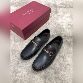Ferragamo мужские кожаные туфли, верх из импортной кожи, открытый