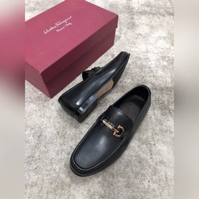 Ferragamo мужские кожаные туфли, верх из импортной кожи, открытый