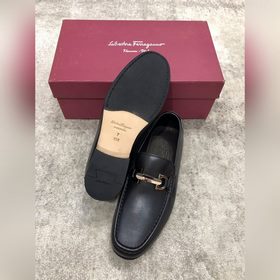 Ferragamo мужские кожаные туфли, верх из импортной кожи, открытый