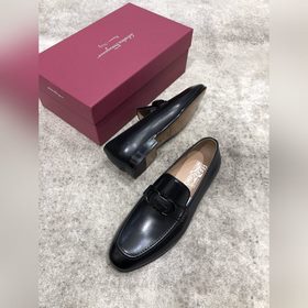 Ferragamo мужские кожаные туфли, верх из импортной кожи, открытый