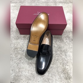 Ferragamo мужские кожаные туфли, верх из импортной кожи, открытый