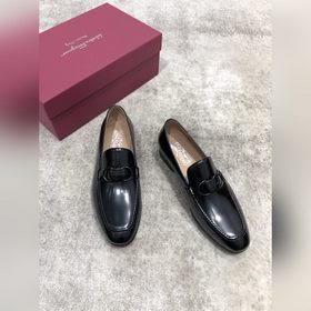 Ferragamo мужские кожаные туфли, верх из импортной кожи, открытый