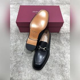 Ferragamo мужские кожаные туфли, верх из импортной кожи, открытый