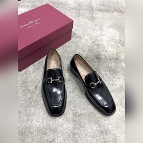 Ferragamo мужские кожаные туфли, верх из импортной кожи, открытый