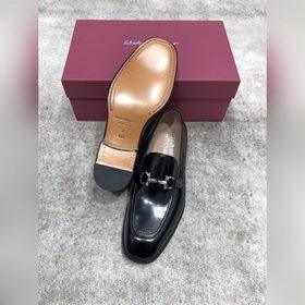 Ferragamo мужские кожаные туфли, верх из импортной кожи, открытый