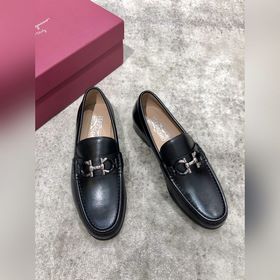 Ferragamo мужские кожаные туфли, верх из импортной кожи, открытый