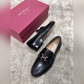 Ferragamo мужские кожаные туфли, верх из импортной кожи, открытый