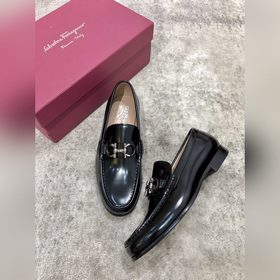 Ferragamo мужские кожаные туфли, верх из импортной кожи, открытый
