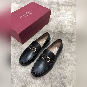 Ferragamo мужские кожаные туфли, верх из импортной кожи, открытый