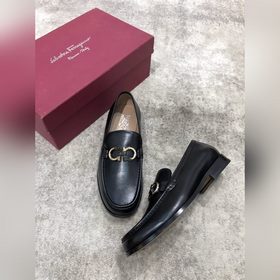 Ferragamo мужские кожаные туфли, верх из импортной кожи, открытый