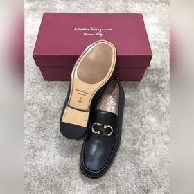 Ferragamo мужские кожаные туфли, верх из импортной кожи, открытый