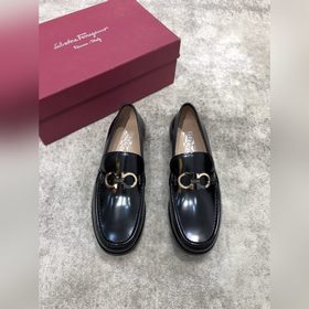 Ferragamo мужские кожаные туфли, верх из импортной кожи, открытый