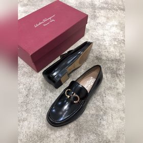 Ferragamo мужские кожаные туфли, верх из импортной кожи, открытый