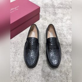 Ferragamo мужские кожаные туфли, верх из импортной кожи, открытый