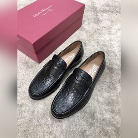 Ferragamo мужские кожаные туфли, верх из импортной кожи, открытый