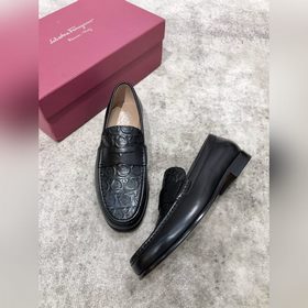 Ferragamo мужские кожаные туфли, верх из импортной кожи, открытый