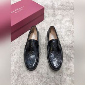 Ferragamo мужские кожаные туфли, верх из импортной кожи, открытый