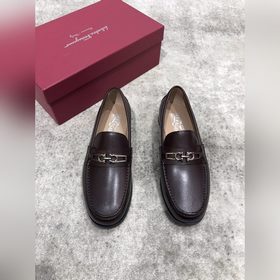 Ferragamo мужские кожаные туфли, верх из импортной кожи, открытый