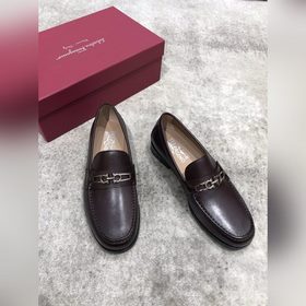 Ferragamo мужские кожаные туфли, верх из импортной кожи, открытый