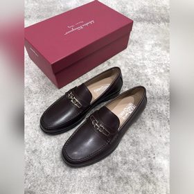 Ferragamo мужские кожаные туфли, верх из импортной кожи, открытый