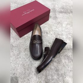 Ferragamo мужские кожаные туфли, верх из импортной кожи, открытый